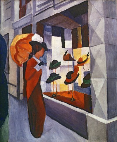 Frente a la Tienda de Sombreros, 1914 de August Macke