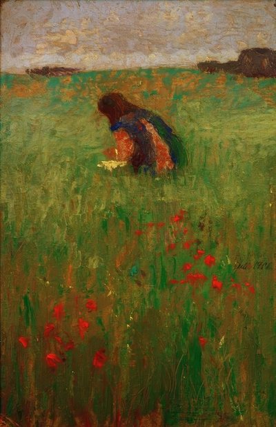 Niño en el prado de August Macke