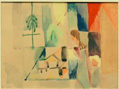 Niños en la tienda de verduras II de August Macke