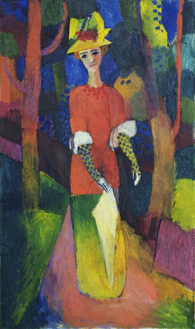 Dama en un parque de August Macke