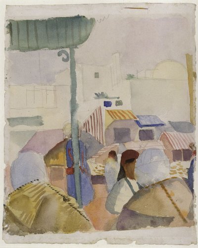 Mercado en Túnez II, 1914 de August Macke