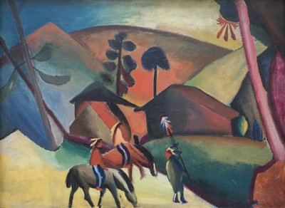 Nativos americanos a caballo de August Macke