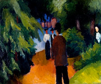 Parque con estanque de August Macke