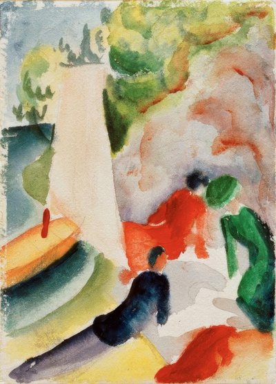 Picnic en la playa de August Macke