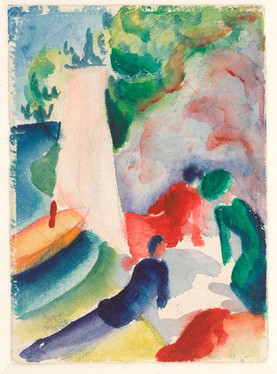 Picnic en la playa de August Macke