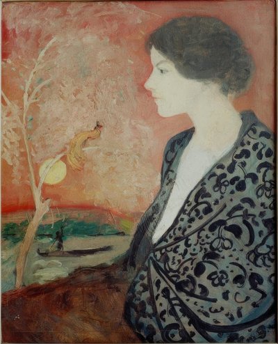 Estudio de retrato de Elisabeth Gerhardt de August Macke