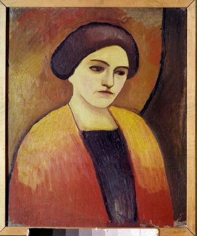 Retrato de Madame Macke, esposa del pintor de August Macke