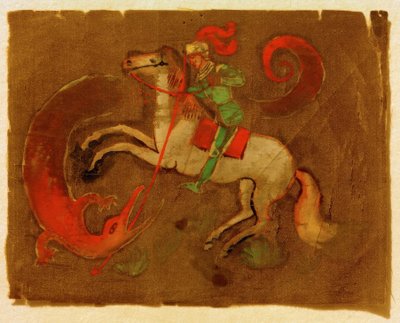 San Jorge y el dragón de August Macke