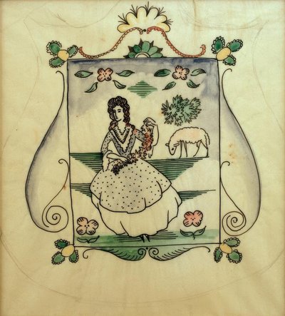 Pastora con una oveja de August Macke