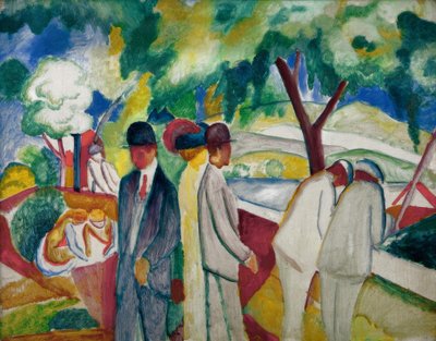 Paseantes (Gran paseo luminoso) de August Macke