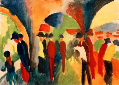 Paseantes de August Macke