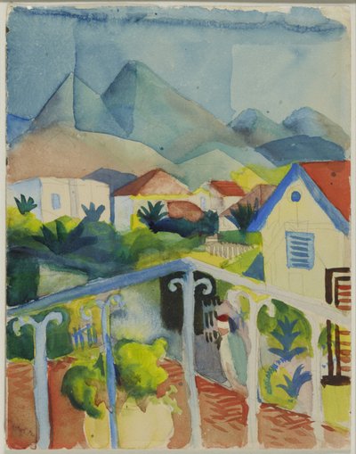 S t. Germain cerca de Túnez de August Macke