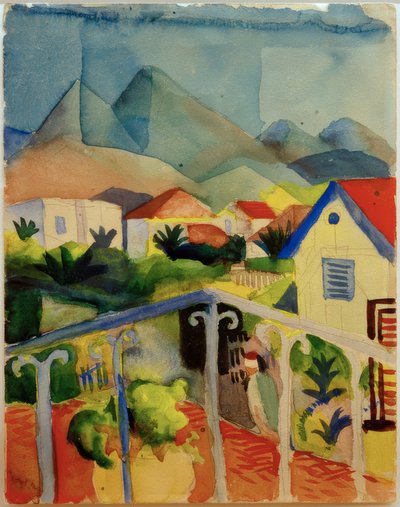 St. Germain cerca de Túnez de August Macke