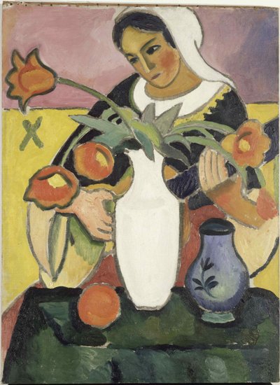 El jugador de laúd, 1910 de August Macke
