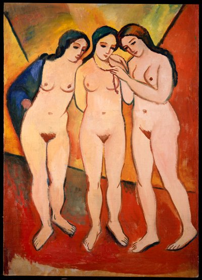 Tres Mujeres Desnudas de August Macke