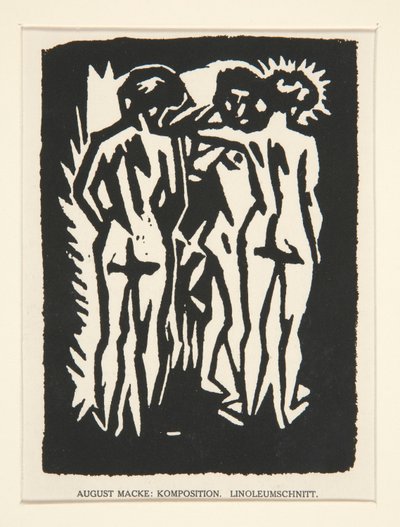 tres desnudos de August Macke