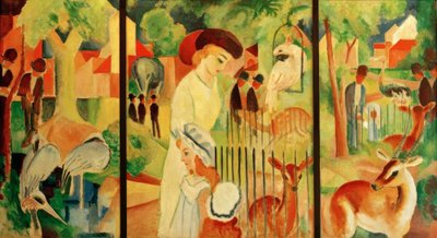 Tríptico: Gran Jardín Zoológico de August Macke