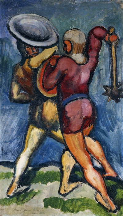 Dos Guerreros, 1910 de August Macke