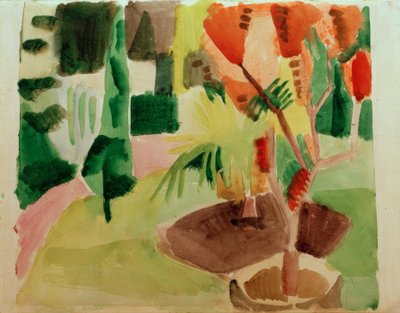 Nuestro jardín junto al lago 2 de August Macke