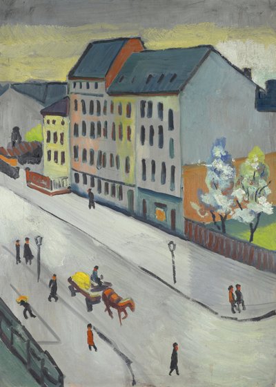 Nuestra calle en gris de August Macke