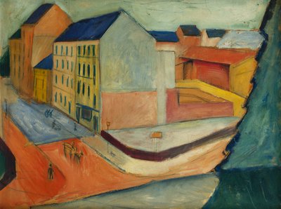 Nuestra calle con pista de equitación, Bonn de August Macke