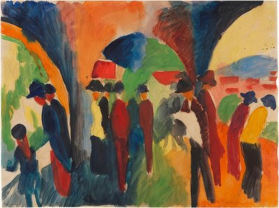 Bajo los soportales de Thun (Un motivo de paseo). 1913 de August Macke