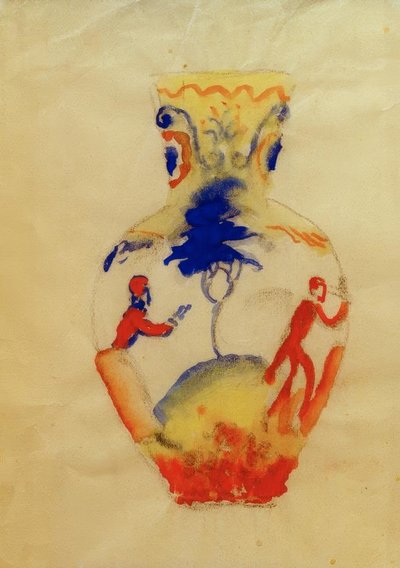 Jarrón con dos figuras de August Macke
