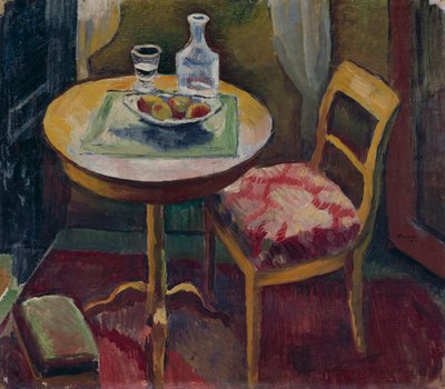 Rincón del salón en Tegernsee de August Macke