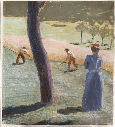Trabajadores en un campo en Kandern, 1907 de August Macke