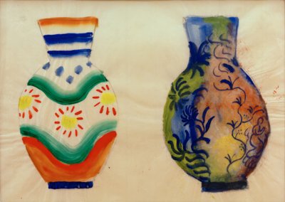 Dos jarrones de vientre de August Macke