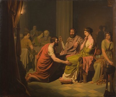 Odiseo ante Alcínoo, rey de los feacios de August Malmström