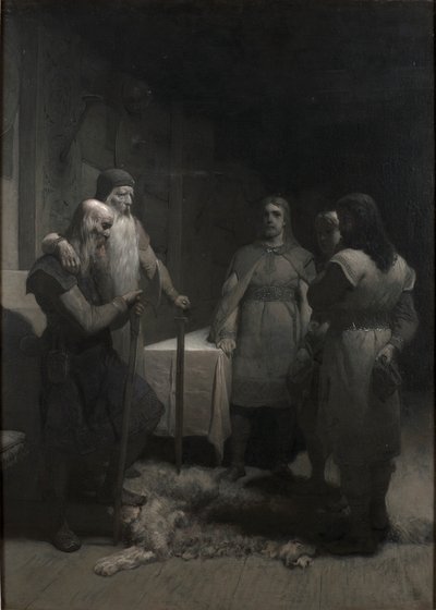La Saga de Frithiof: Rey Bele y Thorsten Vikingsson de August Malmström