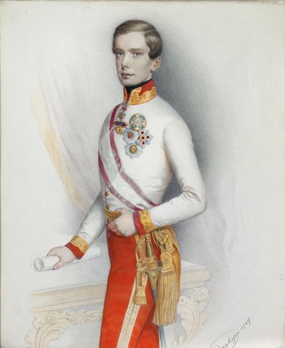 Retrato del Emperador Francisco José I de Austria, 1849 de August Prinzhofer