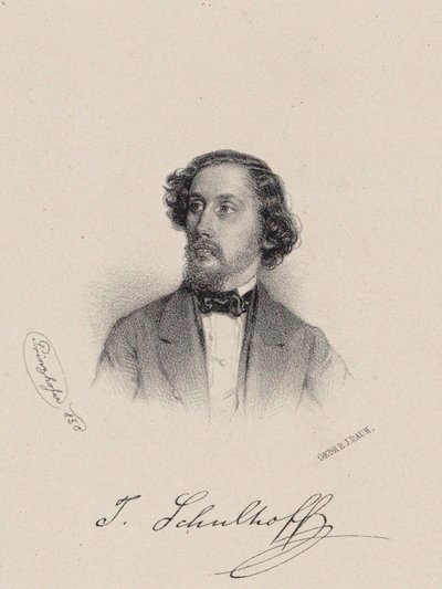 Retrato del pianista y compositor Julius Schulhoff 1825-1898, 1850 de August Prinzhofer