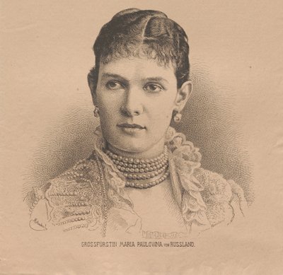 Gran Duquesa María Pavlovna de Rusia 1854-1920, 1882 de August Schubert