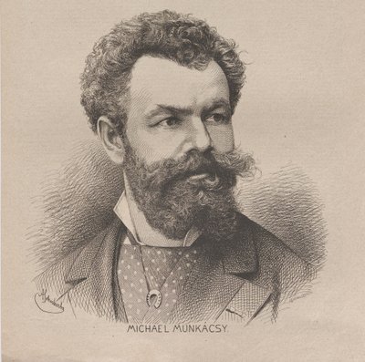 Retrato del artista Mihály von Munkácsy de August Schubert