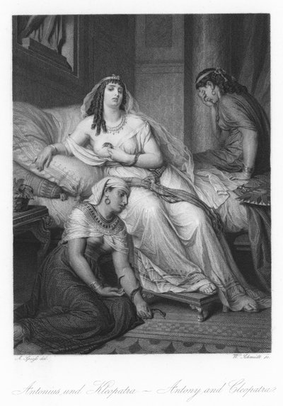 Escena de Antonio y Cleopatra de August Spiess