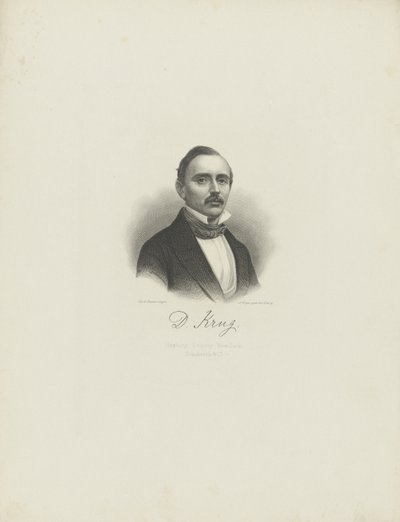 Retrato del pianista y compositor Diederich Krug, c. 1850 de August Weger