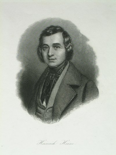 Retrato del poeta Heinrich Heine 1797-1856, 1842 de August Weger