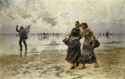 Marea baja de August Wilhelm Nikolaus Hagborg