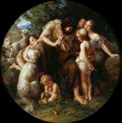 Jubal, el padre de la flauta, 1839 de August von Kloeber