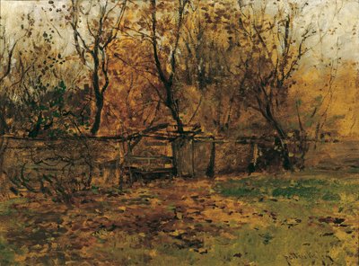 El jardín del pintor Franz von Lenbach en Munich de August von Pettenkofen