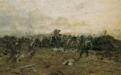 después de la batalla de August von Pettenkofen
