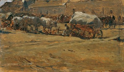 equipo húngaro de bueyes de August von Pettenkofen