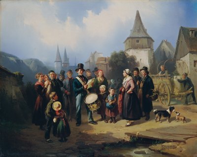 El tamborilero del pueblo de August von Rentzell