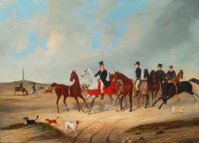 Cabalgata de jinetes con perros de August von Rentzell