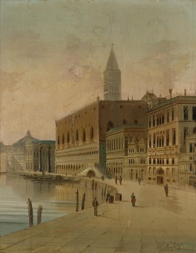 Riva dei Schiavoni Venecia de August von Siegen