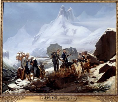 Paisaje de Susten (Alpes suizos) de Auguste Xavier Leprince
