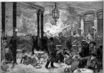 Ataque anarquista en Lyon de Auguste (after) Gerardin