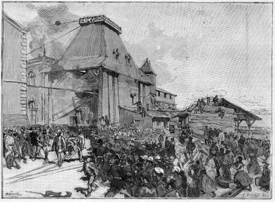 Desastre de Saint-Étienne el 3 de julio de Auguste (after) Gerardin
